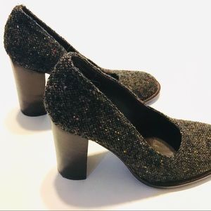 Vintage Barneys New York Co-Op Brown Tweed Heels